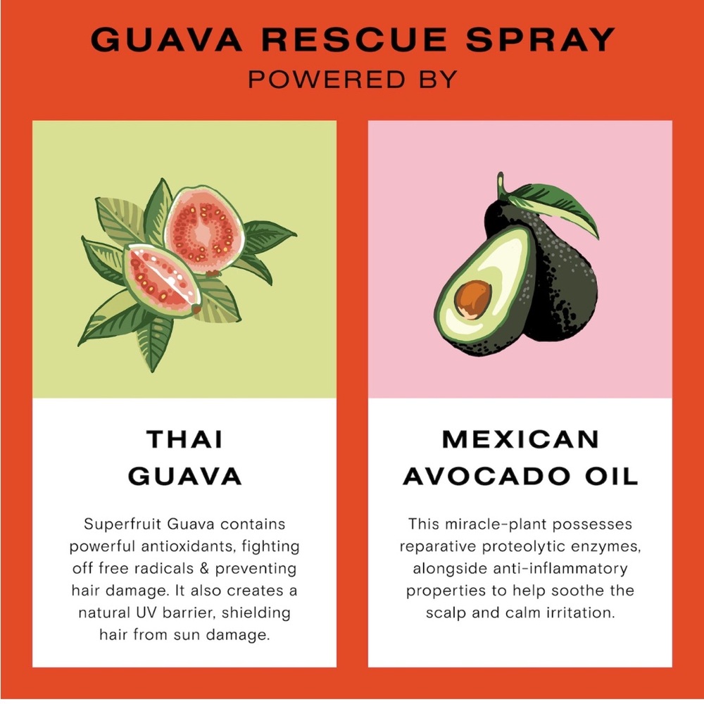 Ceremonia🍈Guava Rescue Hair Detangle Heat Protection 2 fl.oz Deluxe Travel NEW - Picture 6 of 6